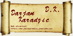 Darjan Karadžić vizit kartica